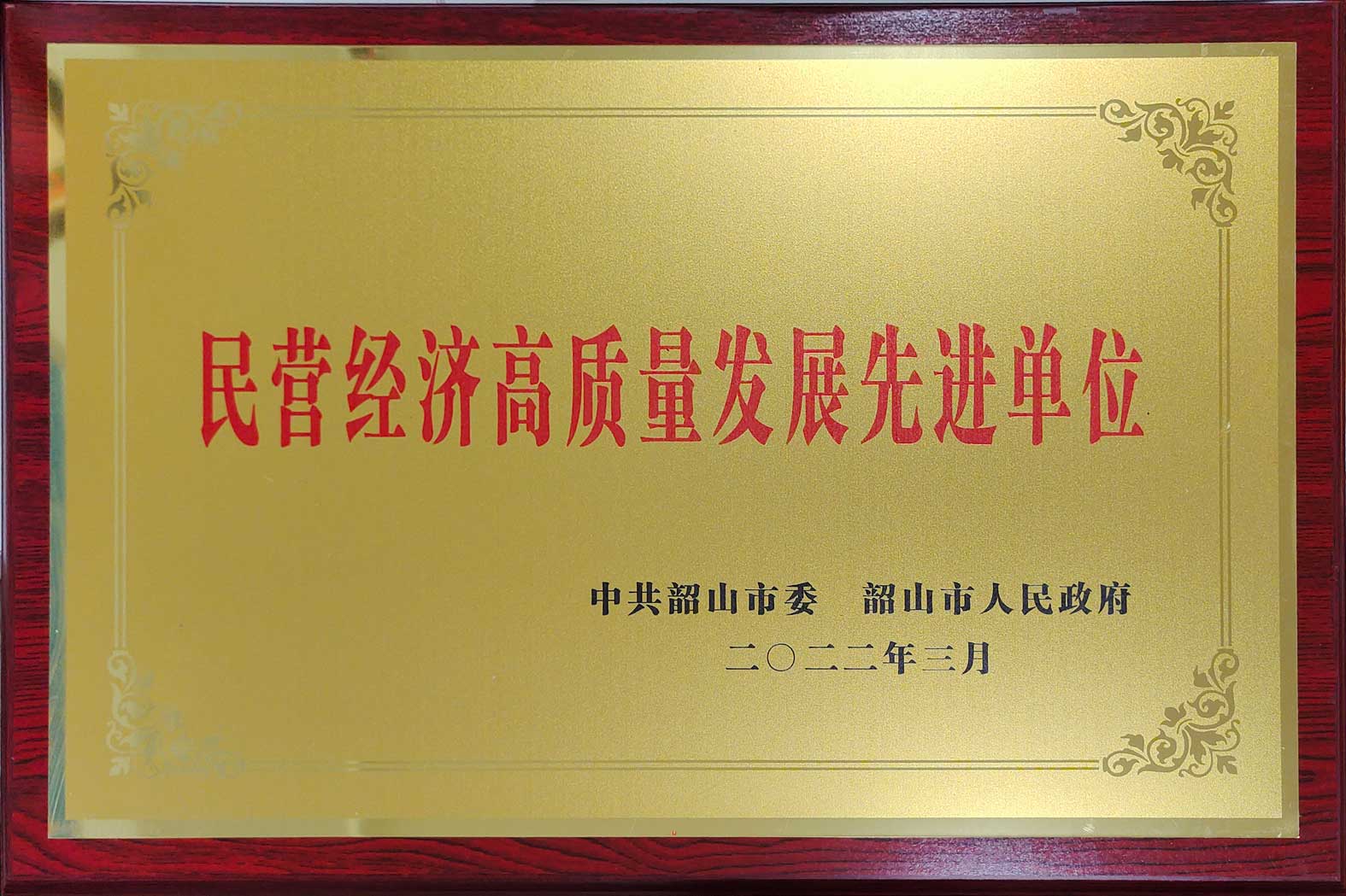 民營經(jīng)濟高質量發(fā)展先進單位